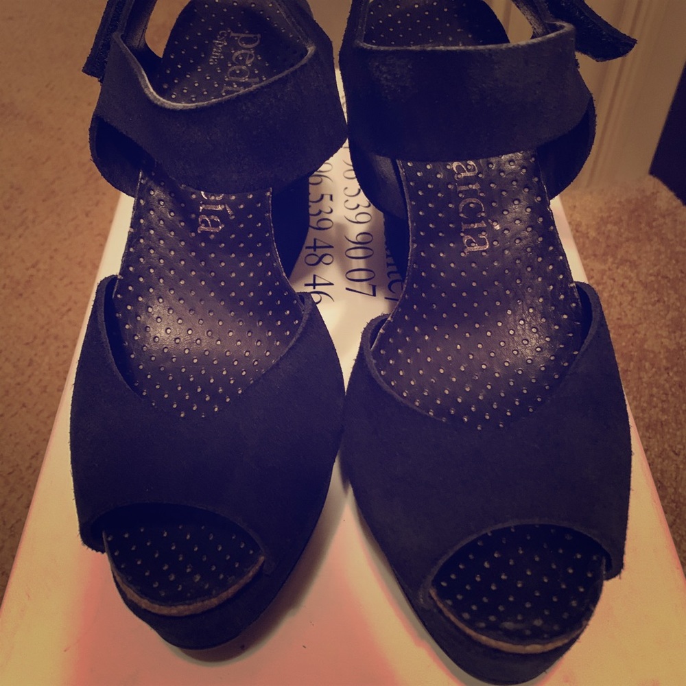 Suede Wedge Sandal
